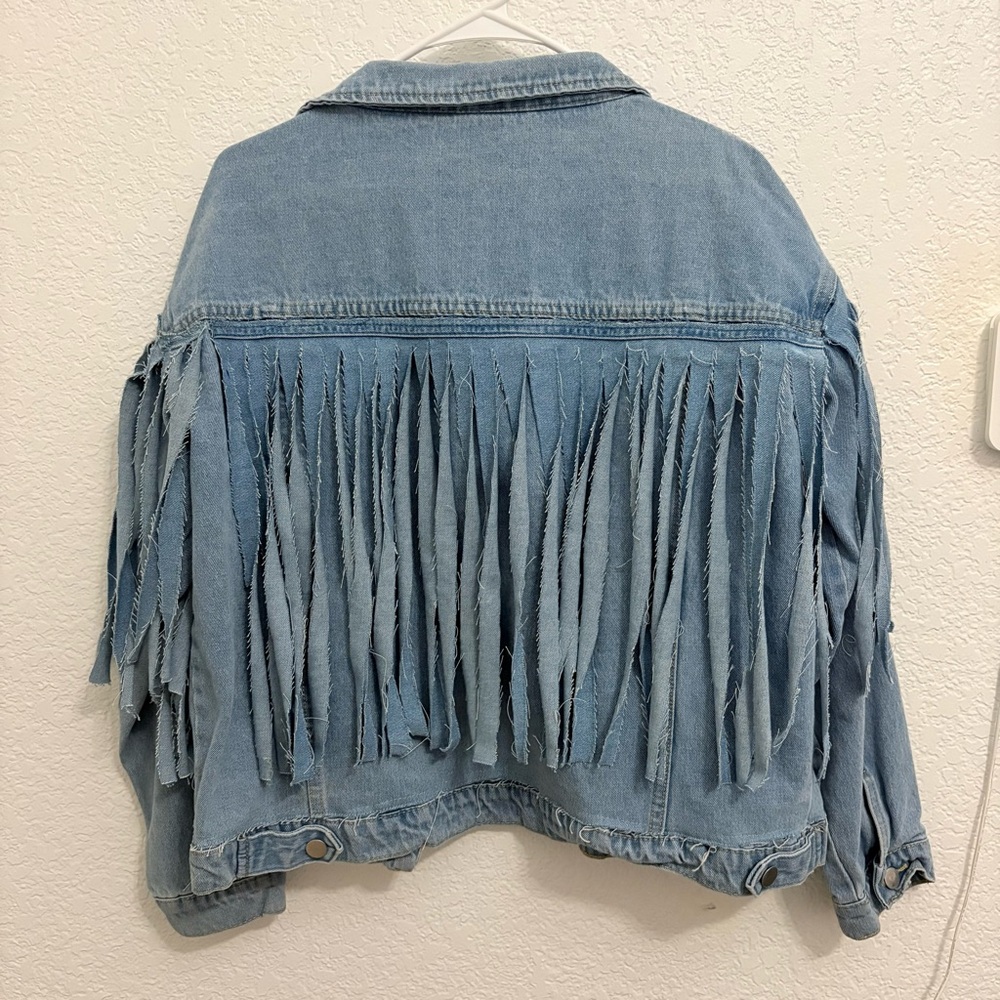 Fringe Denim Jacket - Picture 3 of 5